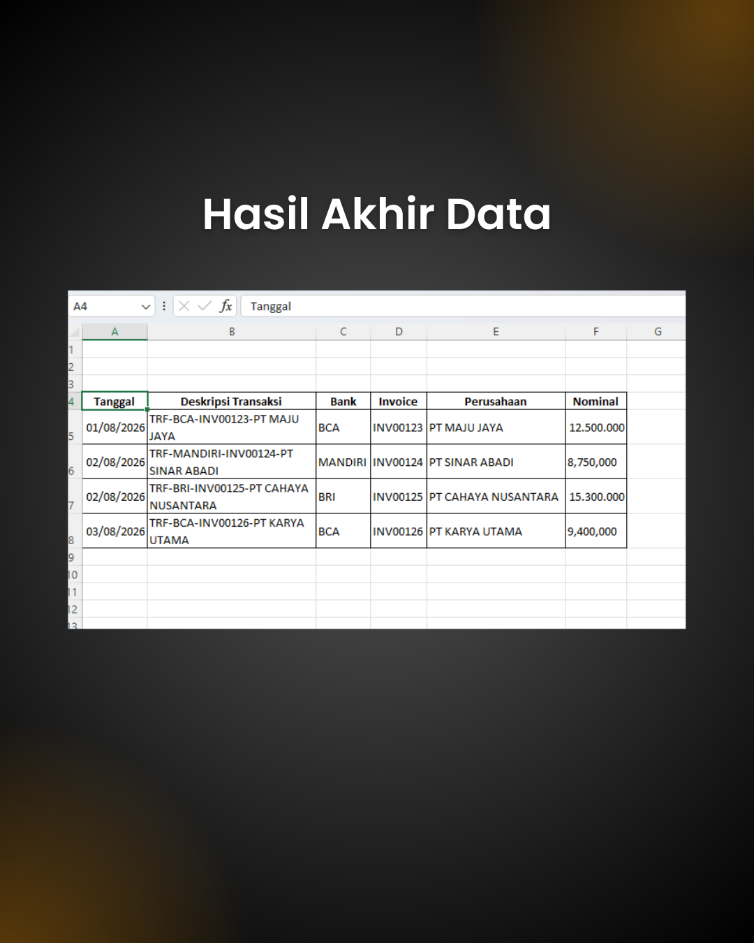 Flash Fill Excel untuk Data Finance_7 Flash Fill Excel untuk Data Finance_7