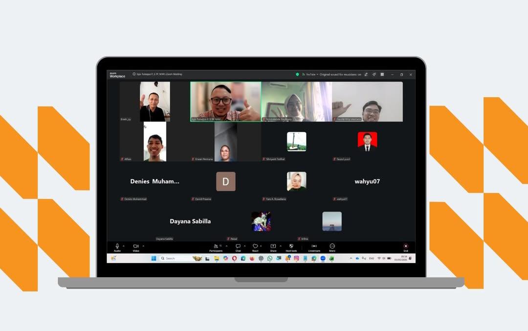 Peserta mengikuti Pelatihan Microsoft Excel Profesional secara online melalui Zoom Meeting pada Mei 2026.