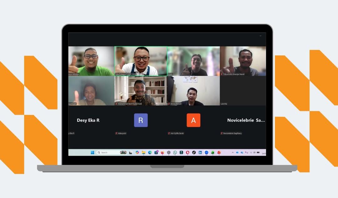 Peserta Webinar Power Query dan Dashboard Microsoft PowerPoint oleh PT eBagus Learning Indonesia melalui Zoom Meeting pada 24 Mei 2026.
